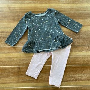 Jumping Beans sparkly constellations 2-piece set